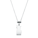 Collier pendentif chat commémoratif personnalisé – Nom gravé