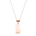 Collier pendentif chat commémoratif personnalisé – Nom gravé