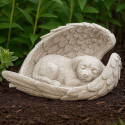 Statuette commémorative d'extérieur ange pour chien – Statue chien résine pour jardin résistante aux intempéries